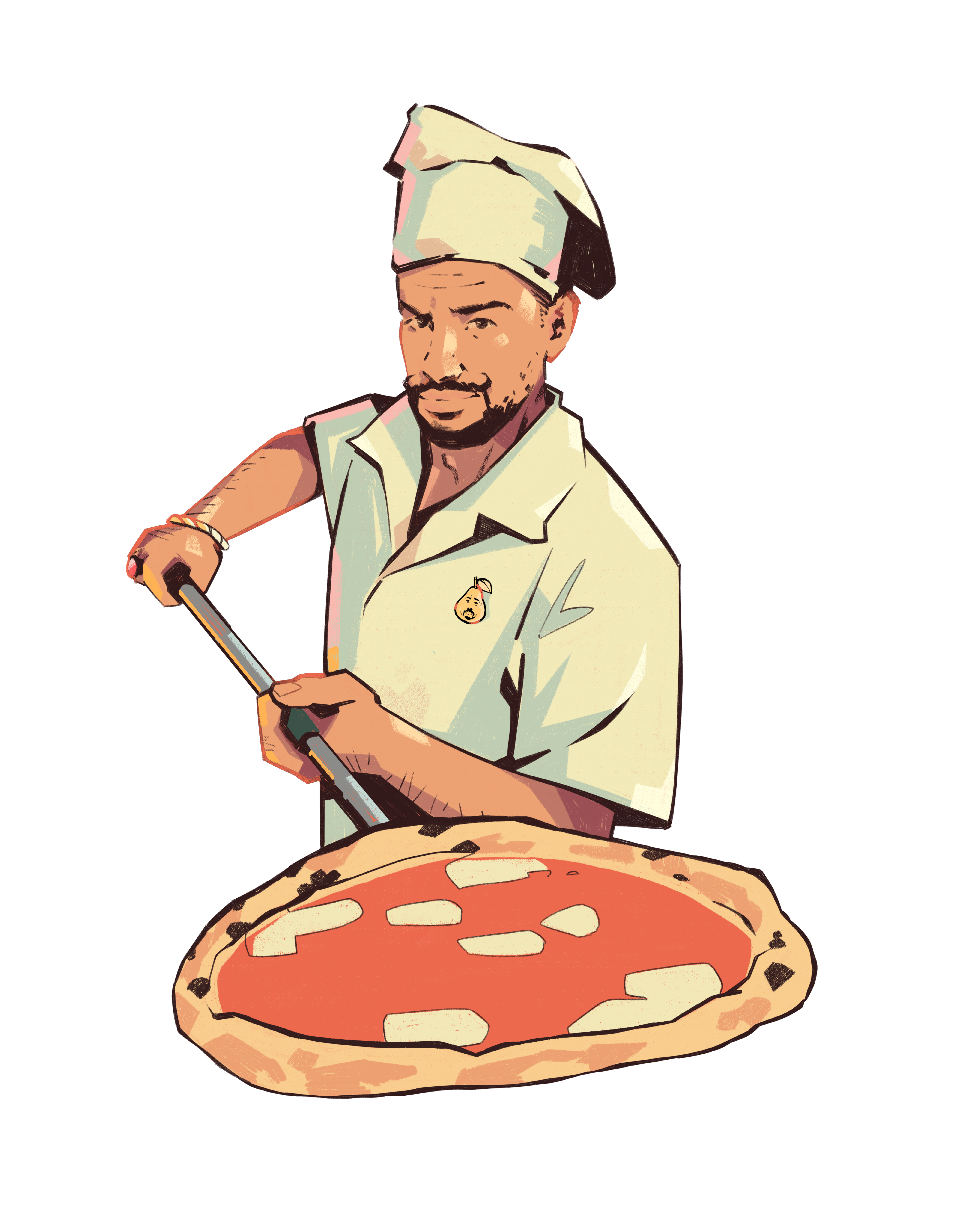 Ilustración de Illojuan con Giovannillo's Pizza